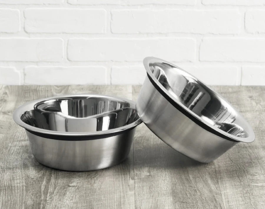 Dog Bowl Set Stainless Steel Non-Slip Set of 2
