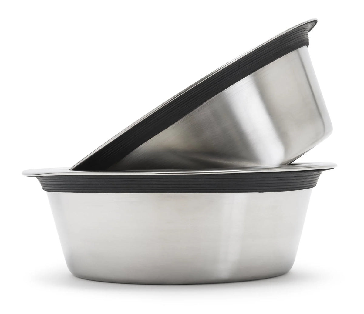 Dog Bowl Stand Elevated Double Stainless Steel Bowls Non-Skid