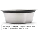 Dog Bowl Stand Elevated Triple Stainless Steel Bowls