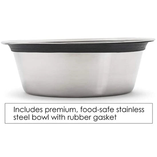 Dog Bowl Stand Elevated Triple Stainless Steel Bowls
