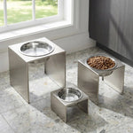 Dog Bowl Stand Stainless Steel Non-Slip Three Heights