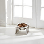 Dog Bowl Stand Stainless Steel Non-Slip Three Heights
