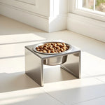 Dog Bowl Stand Stainless Steel Non-Slip Three Heights