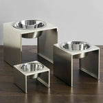 Dog Bowl Stand Stainless Steel Non-Slip Three Heights