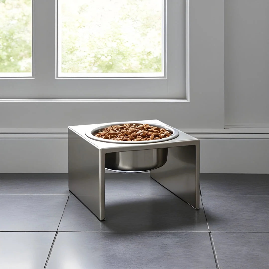 Dog Bowl Stand Stainless Steel Non-Slip Three Heights