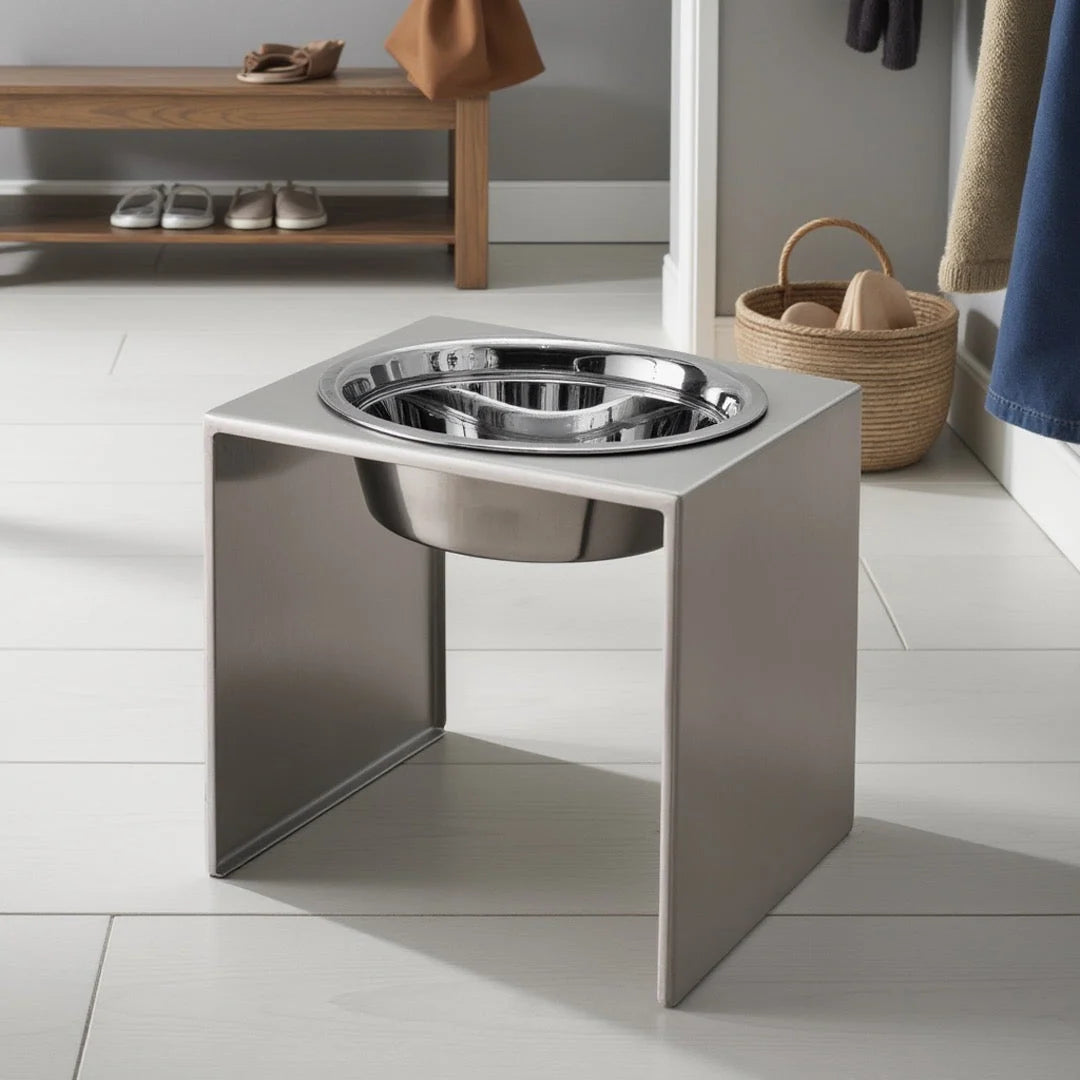 Dog Bowl Stand Stainless Steel Non-Slip Three Heights