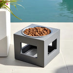 Dog Bowl Stand Waterproof Stainless Steel Bowl Two Heights