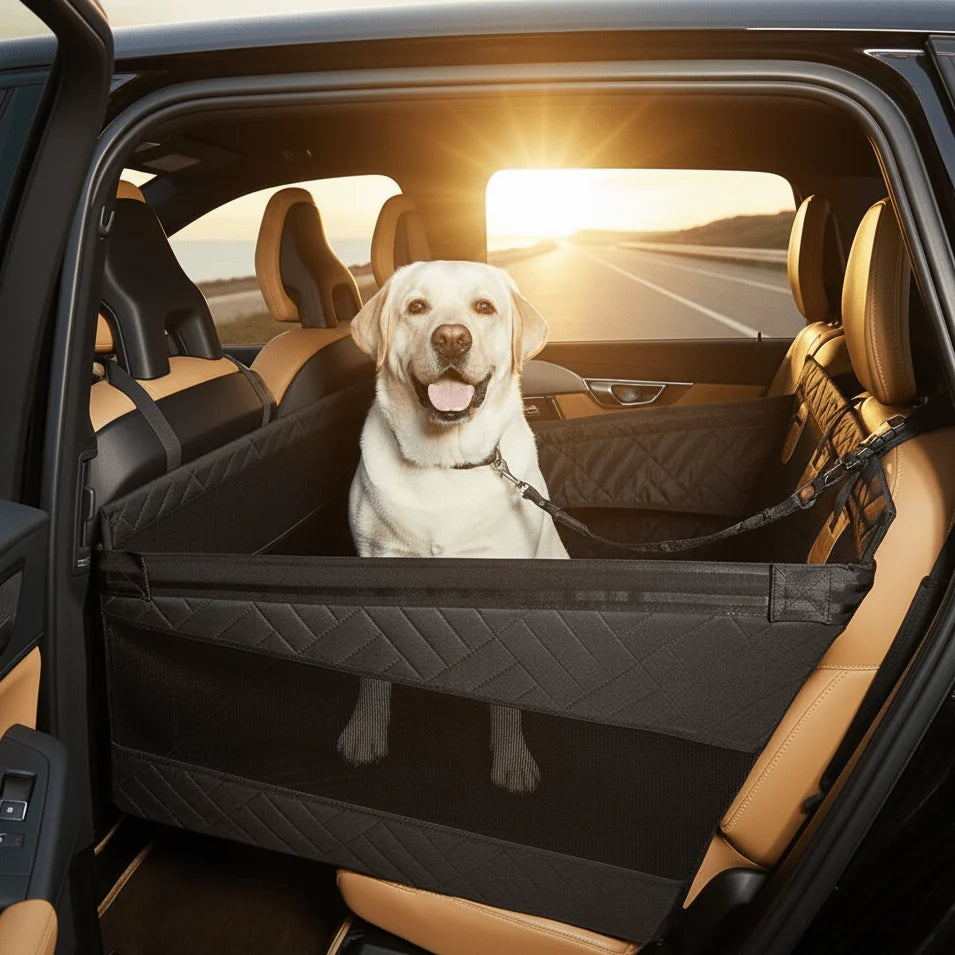Dog Car Seat Cover Waterproof Non-Slip Wipe-Clean Surface
