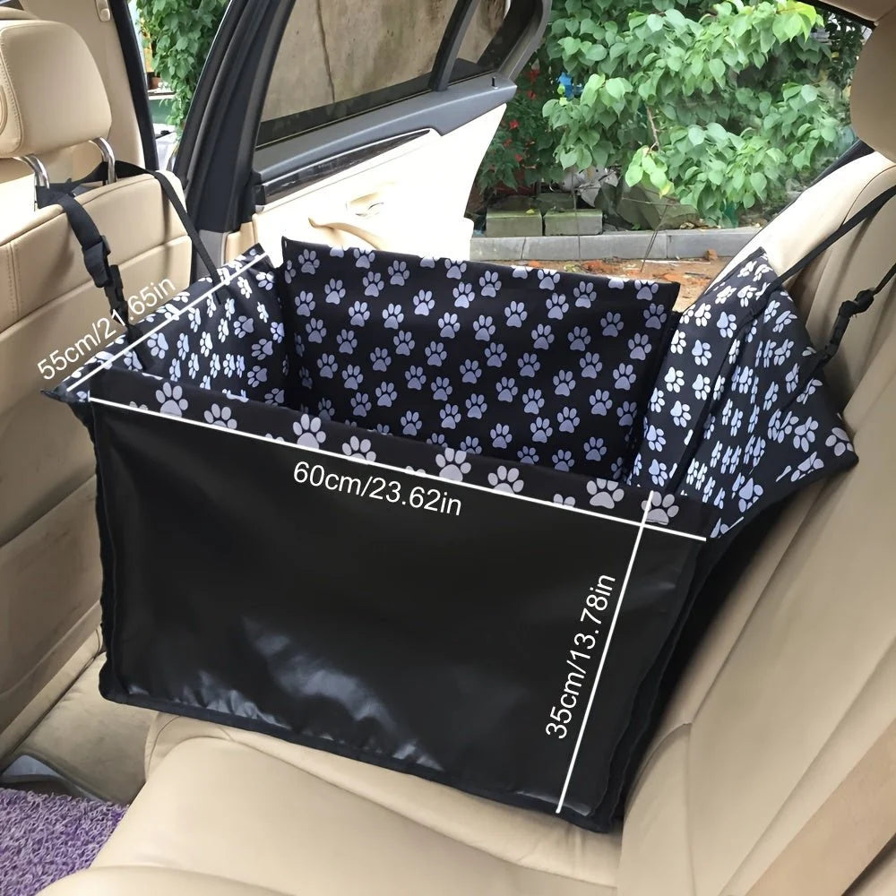 Dog Car Seat Cover Waterproof Padded Non-Slip Straps
