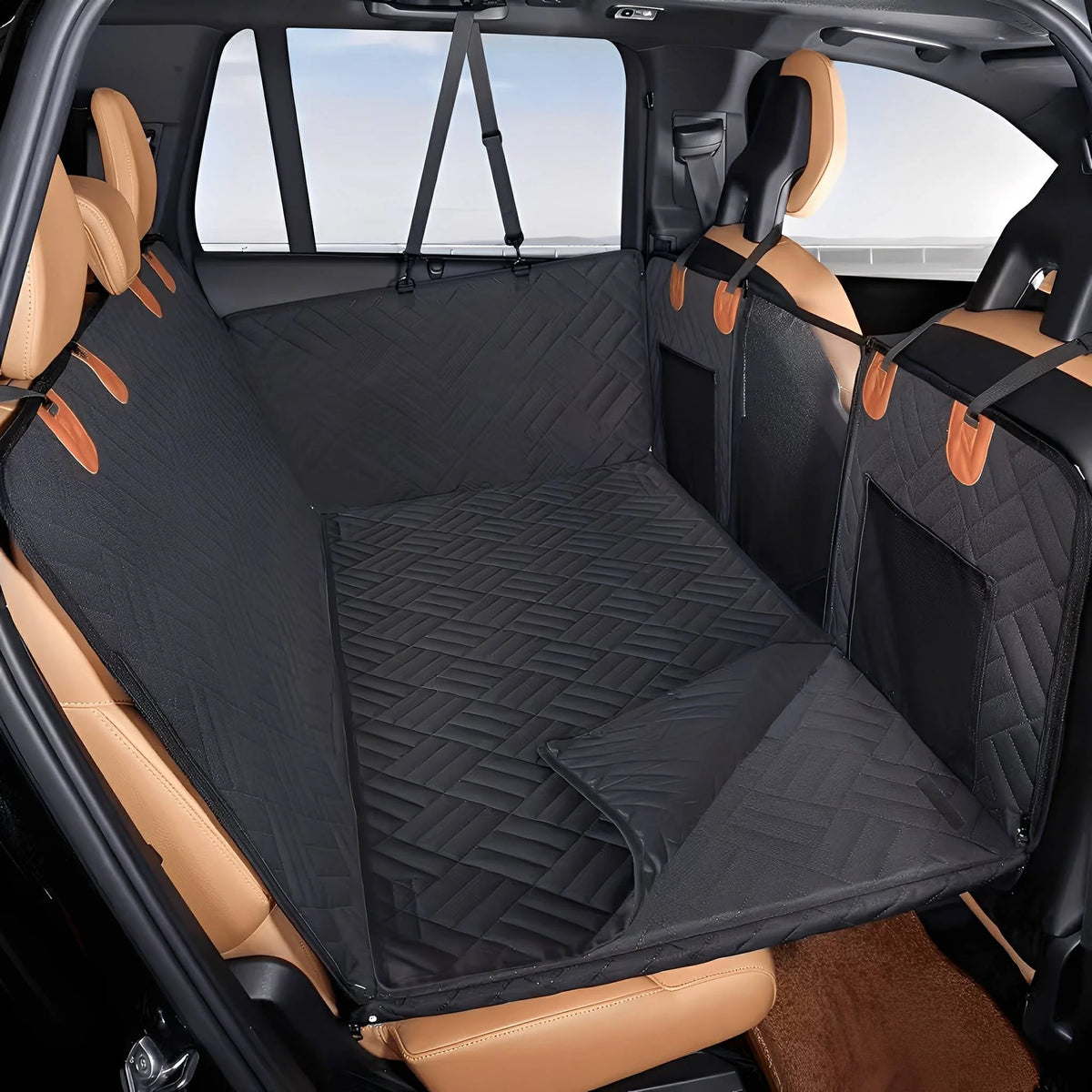 Dog Car Seat Extender Waterproof Memory Foam Rigid Base