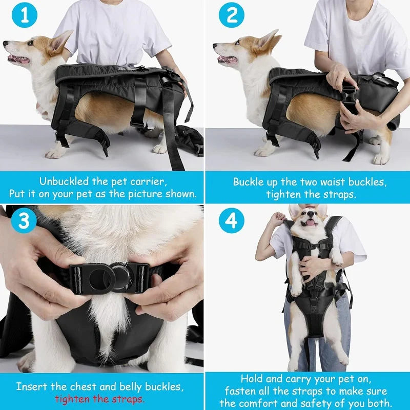 Dog Carrier Backpack Hands-Free Padded & Breathable