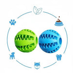 Dog Chew Ball Treat-Dispensing Textured Natural Rubber