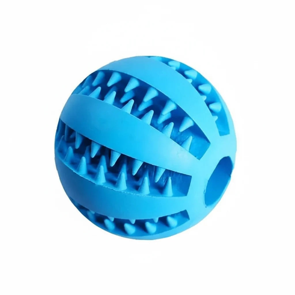 Dog Chew Ball Treat-Dispensing Textured Natural Rubber