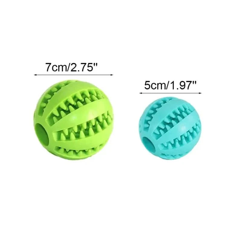 Dog Chew Ball Treat-Dispensing Textured Natural Rubber