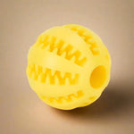 Dog Chew Ball Treat-Dispensing Textured Natural Rubber