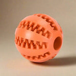 Dog Chew Ball Treat-Dispensing Textured Natural Rubber