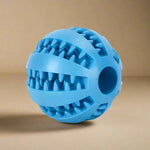 Dog Chew Ball Treat-Dispensing Textured Natural Rubber