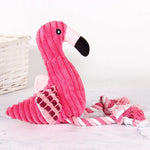 Dog Chew Toy Plush Squeaker & Tug Rope 2-Pack