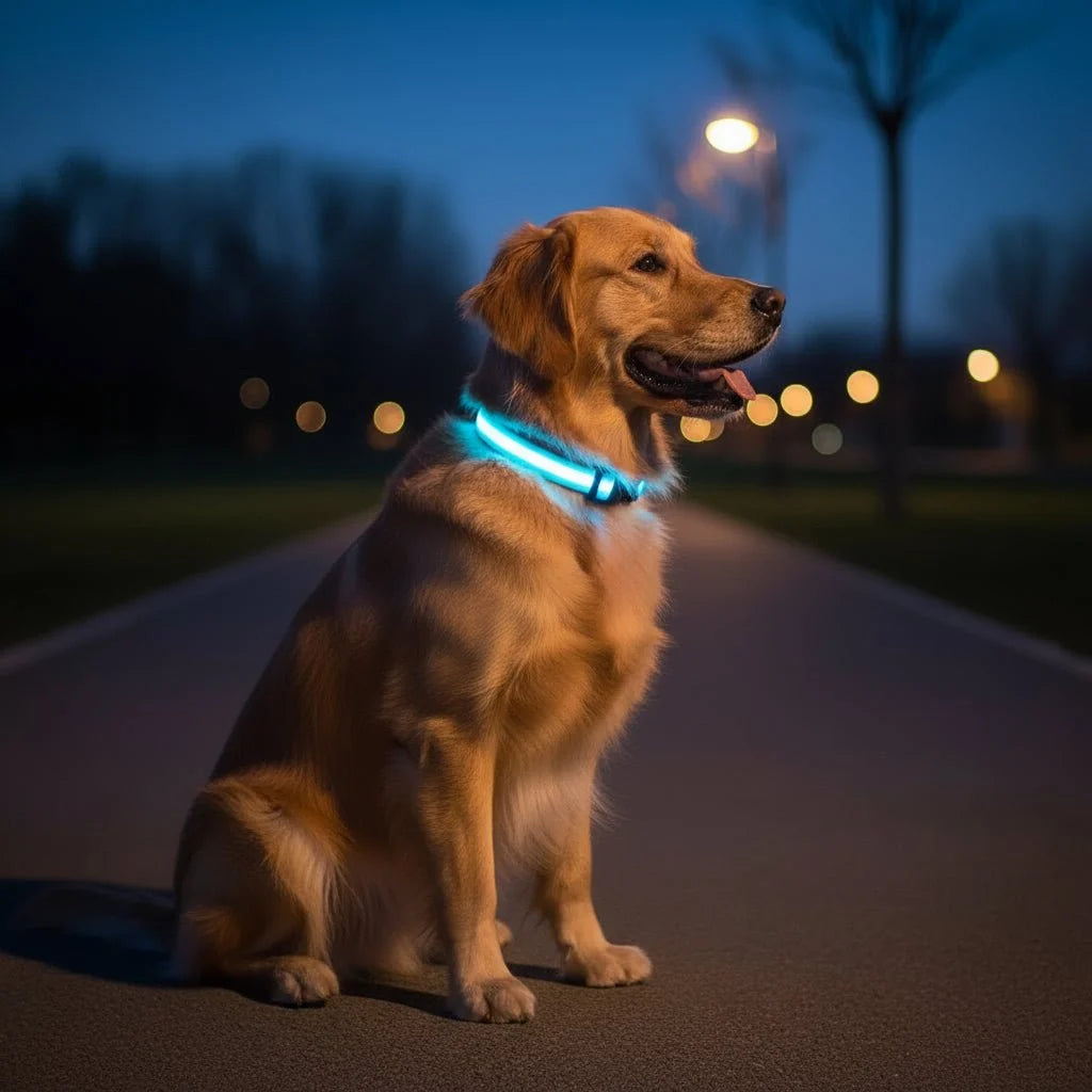 Dog Collar 360° LED Reflective Adjustable Nylon