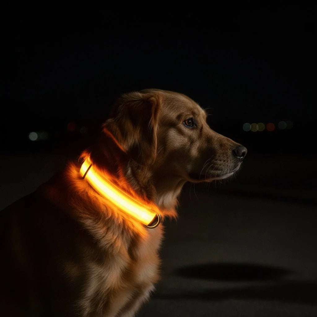 Dog Collar 360° LED Reflective Adjustable Nylon