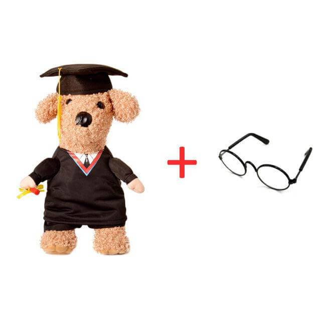 Dog Costume Professor-Themed Breathable Cotton Blend