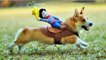 Dog Costume Riding Horse Design Brown