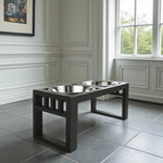 Dog Feeder Elevated Double Bowl Stainless Steel Bowls