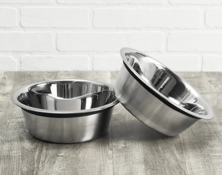 Dog Feeder Elevated Double Bowl Stainless Steel Bowls