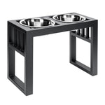Dog Feeder Elevated Double Bowl Stainless Steel Bowls