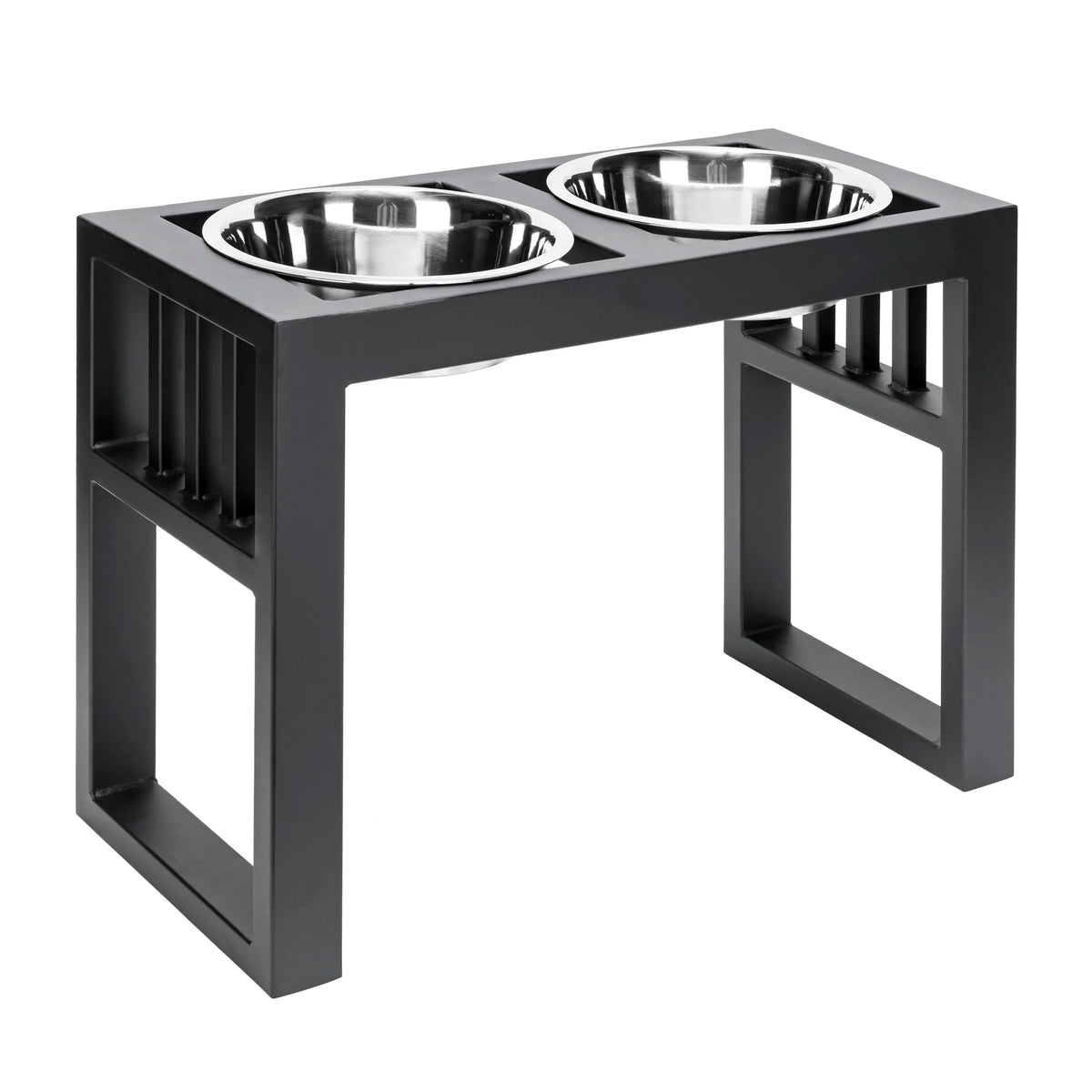 Dog Feeder Elevated Double Bowl Stainless Steel Bowls