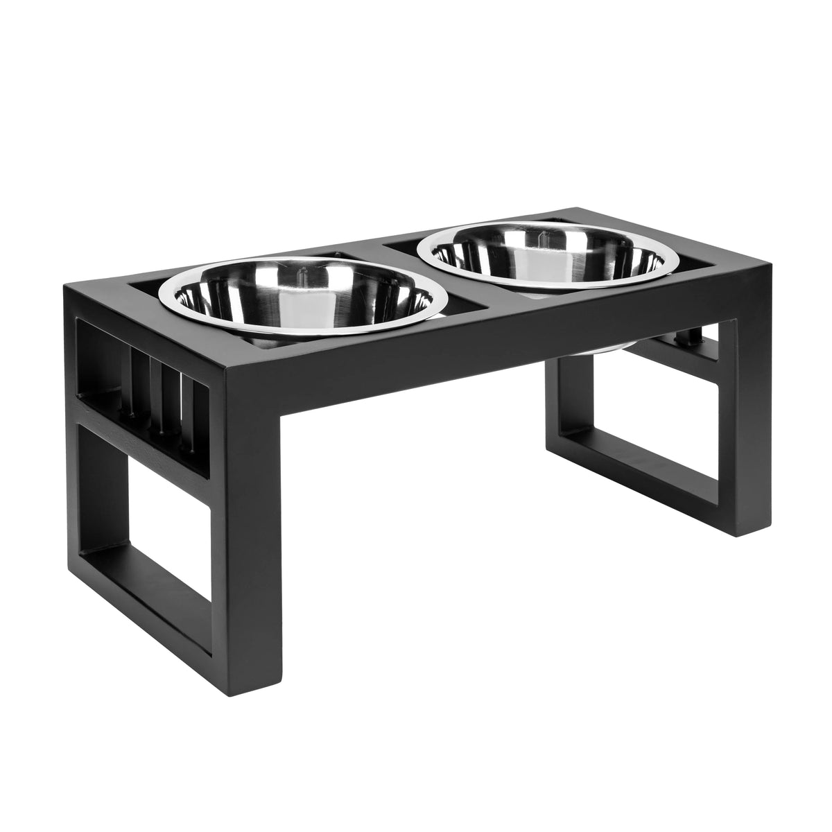 Dog Feeder Elevated Double Bowl Stainless Steel Bowls