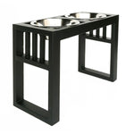Dog Feeder Elevated Double Bowl Stainless Steel Bowls