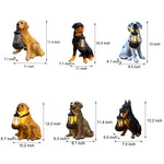 Dog Garden Statue Solar Lantern Weather-Resistant Resin Automatic LED Light