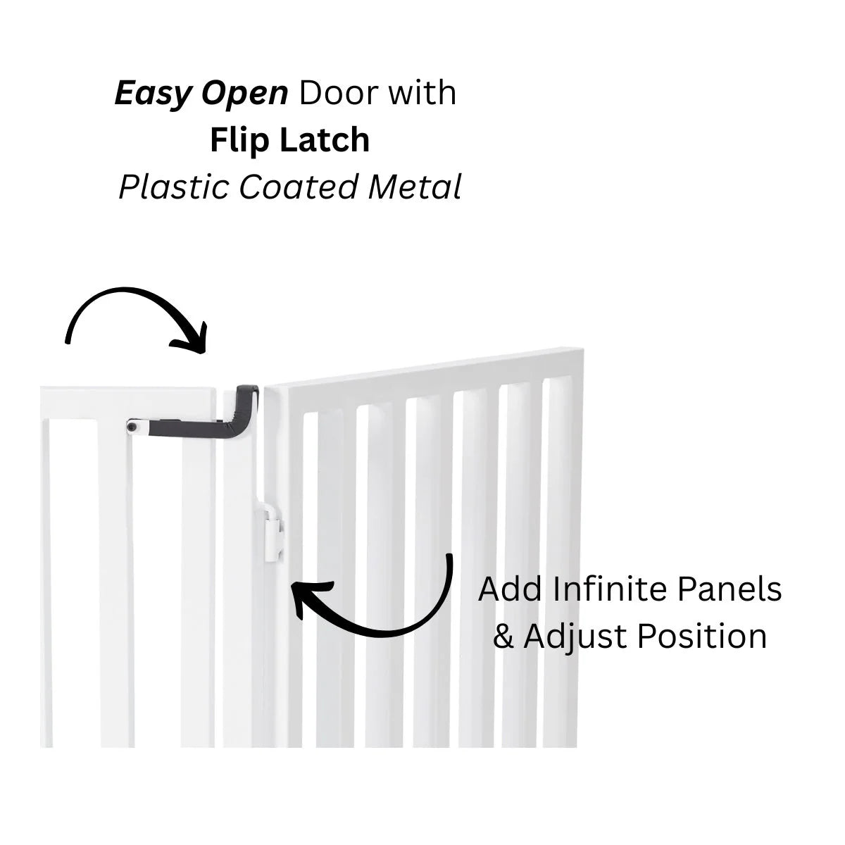 Dog Gate Extra Wide Freestanding Steel Walk-Through Door