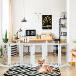 Dog Gate Freestanding Extra Wide Lockable Door