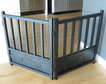 Dog Gate Freestanding Steel Expandable 24-Inch Tall