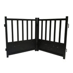 Dog Gate Freestanding Steel Expandable 24-Inch Tall