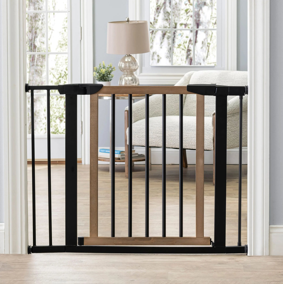 Dog Gate Hardwood & Steel Auto-Close Walk-Through