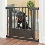 Dog Gate Pressure-Mounted Walk-Through Door Adjustable Width