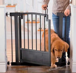 Dog Gate Pressure-Mounted Walk-Through Door Adjustable Width