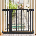 Dog Gate Weather-Resistant Steel Pressure-Mounted Adjustable
