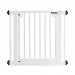 Dog Gate Weather-Resistant Steel Pressure-Mounted Adjustable