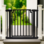 Dog Gate Weather-Resistant Steel Pressure-Mounted Adjustable