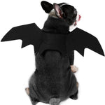 Dog Halloween Costume Felt Bat Wings Adjustable Fit Pumpkin Bell