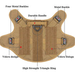 Dog Harness 1050D Nylon MOLLE Reinforced Handle