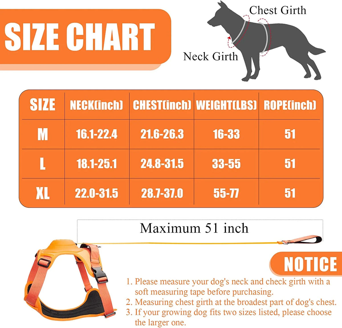 Dog Harness & Leash Adjustable No-Pull Nylon