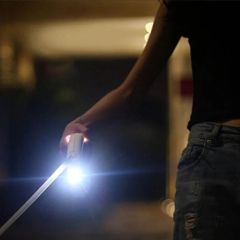 Dog Leash LED Light Adjustable Elastic Rope