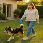 Dog Leash Retractable LED Light Anti-Slip Handle