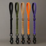 Dog Leash Shock-Absorbing Bungee Reflective Strands Seatbelt Clip