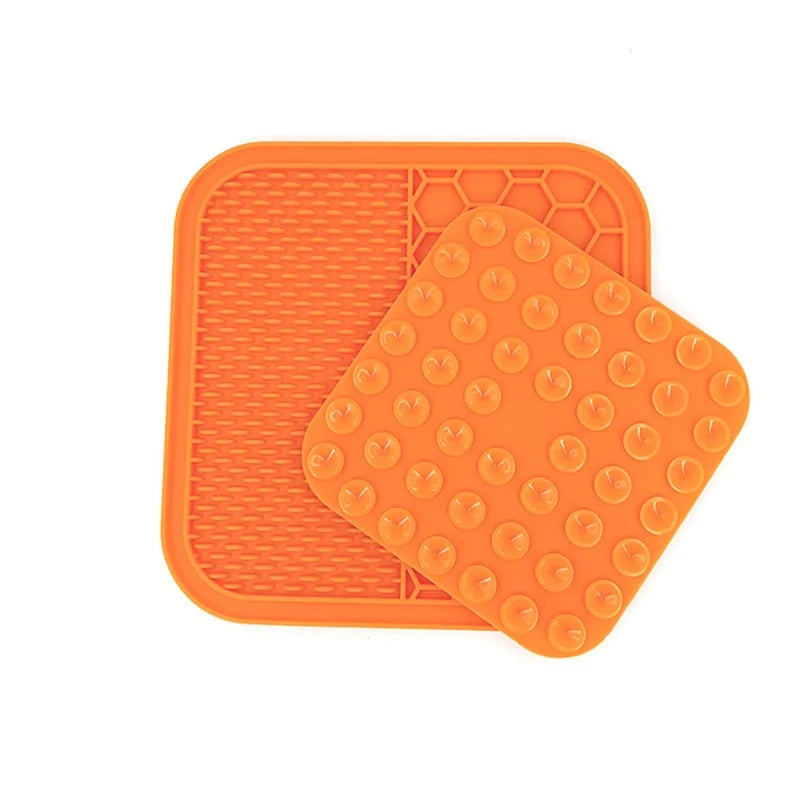 Dog Lick Mat Silicone Suction Honeycomb Surface